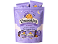 Zzzookies Snackable - The Everybody Cookie bag, shown on a transparent background with individually wrapped cookies visible in front